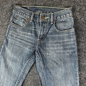 Levi's 511 Skinny Jeans Kids Boys 12 Reg 26x26 Blue Distressed Faded Denim